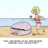 Cartoon: RIESEN - Muschel (small) by Karsten Schley tagged urlaub,reisen,tourismus,strand,muscheln,tiere,natur,männer,frauen,liebe,ehe