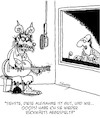 Cartoon: Rückwärts (small) by Karsten Schley tagged rockmusik,teufelsbotschaften,dämonen,dämonisierung,mythen,aberglaube,medien,religion,gesellschaft