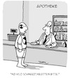 Cartoon: Schmerzpatient (small) by Karsten Schley tagged medikamente,pharma,schmerzen,sicherheit,forschung,technik,verkehr,apotheken,gesellschaft