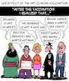 Cartoon: Side Effekt (small) by Karsten Schley tagged coronavirus,religion,vaccination,politics,health,medical,social,issues,side,effects,marriage