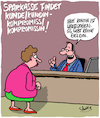 Cartoon: Sparkassenkundinnen-Kompromiss (small) by Karsten Schley tagged sparkasse,weiblich,männlich,männer,frauen,kunden,kundinnen,patriarchat,matriarchat,politik,gerichte,justiz,gesellschaft,gender,deutschland