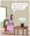 Cartoon: Spionage... (small) by Karsten Schley tagged technik,alexa,amazon,computer,internet,spionage,datensicherheit,religion,jesus,verrat,gesellschaft,business