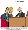 Cartoon: Standesamt (small) by Karsten Schley tagged business,geld,investments,aktien,aktienkurse,aktienmärkte,aktienhandel,aktionäre,religion,dividende
