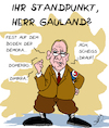 Cartoon: Standpunkt (small) by Karsten Schley tagged gauland,afd,neonazis,faschismus,wahlen,rassismus,demokratie,bildung,gesellschaft,deutschland