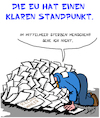 Cartoon: Standpunkt (small) by Karsten Schley tagged eu,flüchtlinge,tod,mittelmeer,nationalismus,neonazis,rechtsextremismus,grenzen,menschenrechte,politik,wahlen,wählerstimmen,gesellschaft,demokratie,werte