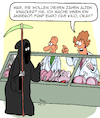 Cartoon: SUPER Angebot!! (small) by Karsten Schley tagged einzelhandel,ernährung,schlachterei,angebote,leben,tod,alter,jobs,gesellschaft