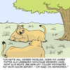 Cartoon: Super Psychiater!! (small) by Karsten Schley tagged psychologie,psychologen,psyche,probleme,sichtweise,standpunkte,tiere,löwen,fressen,beute,krankheit,heilung,medizin,natur