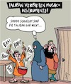 Cartoon: Taliban verbieten Musik (small) by Karsten Schley tagged musik,instrumente,untergaltung,religion,islam,sharia,taliban,afghanistan,kinder,eltern,erziehung,politik,gesellschaft