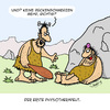 Cartoon: Therapie (small) by Karsten Schley tagged physiotherapeuten,physiotherapie,medizin,patienten,gesundheit,hsitorisches,geschichte,menschheit,schmerzen,schmerzbehandlung,steinzeit