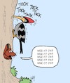 Cartoon: Tock Tock! (small) by Karsten Schley tagged natur,tiere,wald,spechte,eichhörnchen,bäume,baumhöhlen,umwelt,nahrungssuche