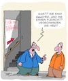 Cartoon: Toleranz (small) by Karsten Schley tagged toleranz,scheinheiligkeit,bigotterie,clubs,freizeit,ernährung,fleisch,raucher