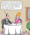 Cartoon: Total empathisch! (small) by Karsten Schley tagged empathie,armut,scheinheiligkeit,einkommen,geld,soziales,sicherheit,politik,beziehungen,restaurants,gesellschaft