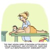 Cartoon: Total verspannt! (small) by Karsten Schley tagged arbeit,arbeitgeber,arbeitnehmer,gesundheit,berufskrankheiten,physiotherapie,jobs,business,wirtschaft