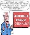 Cartoon: Vertraut Biden! (small) by Karsten Schley tagged biden,eu,politik,nato,verteidigung,militär,frankreich,usa,gesellschaft