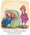 Cartoon: Vieux et pourri (small) by Karsten Schley tagged age,amour,mariage,hommes,femmes,relations,voitures,technologie,maladies