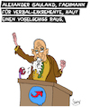 Cartoon: Vogel-Gauland (small) by Karsten Schley tagged geschichtsleugnung,relativismus,nationalsozialismus,afd,gauland,extremismus,demokratie,politik,faschismus,deutschland,gesellschaft
