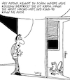 Cartoon: Voll krass! (small) by Karsten Schley tagged männer,frauen,arbeit,büro,machos,übergriffig,kampfsport,gleichberechtigung,gesellschaft
