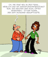 Cartoon: Weiblich und... (small) by Karsten Schley tagged frauen,karriere,wirtschaft,migrationshintergrund,einwanderung,diskriminierung,mobbing,medien,gesellschaft,politik