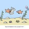 Cartoon: Wie wird das Wetter? (small) by Karsten Schley tagged klima,wetter,wetterbericht,wettervorhersage,meteorologie,ozeane,meere,wasser,fische,tiere,medien,presse