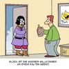 Cartoon: Willkommen! (small) by Karsten Schley tagged frauen,kälte,fireren,temperaturen,klima,winter,liebe,beziehungen,männer,familie