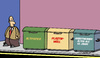 Cartoon: Wohlstandsmüll (small) by Karsten Schley tagged arbeit,arbeitgeber,arbeitnehmer,soziales,alter,business,wirtschaft,jobs,umweltschutz,mülltrennung,gesellschaft