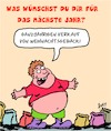 Cartoon: Wünsche für das Neue Jahr (small) by Karsten Schley tagged weihnachten,ernährung,weihnachtsgebäck,einzelhandel,übergewicht,gesundheit,umsatz,profit,gesellschaft