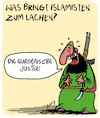 Cartoon: Zum Lachen! (small) by Karsten Schley tagged islamismus,terrorismus,religion,justiz,gesetzgeber,europa,demokratie,politik