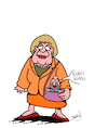 Cartoon: Zusammenarbeit (small) by Karsten Schley tagged merkel,schulz,politik,politiker,cdu,spd,koalition,regierung,juniorpartner,deutschland,gesellschaft