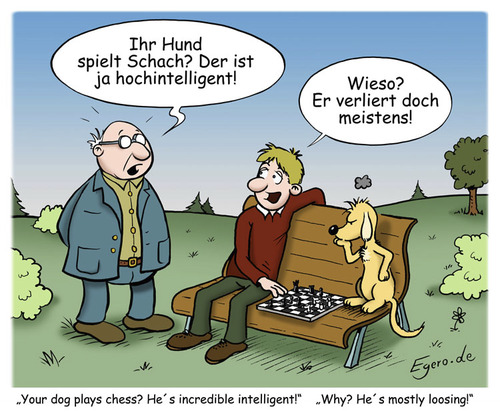 Cartoon: intelligent (medium) by Egero tagged dog,hund