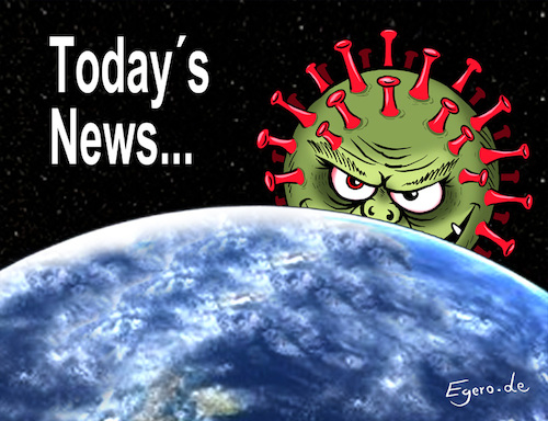 Cartoon: Todays News (medium) by Egero tagged corona,news