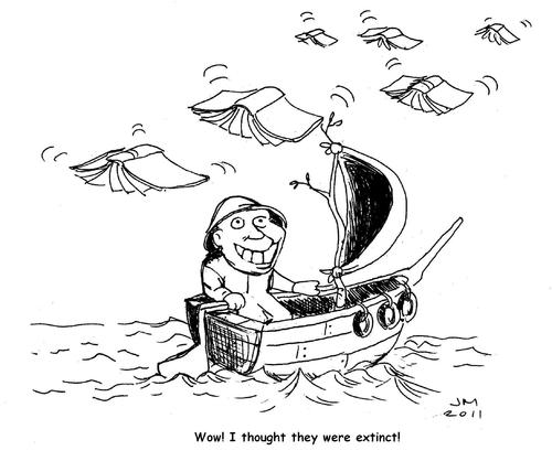 Cartoon: A rare sight! (medium) by urbanmonk tagged books,internet