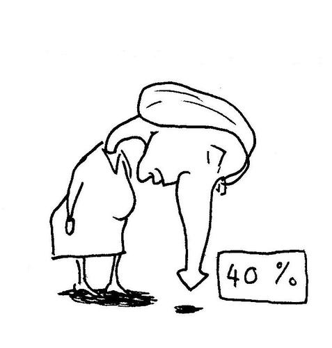 Cartoon: Forty Percent (medium) by urbanmonk tagged politics