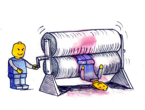 Cartoon: Lego Pancakes (medium) by urbanmonk tagged men,lego