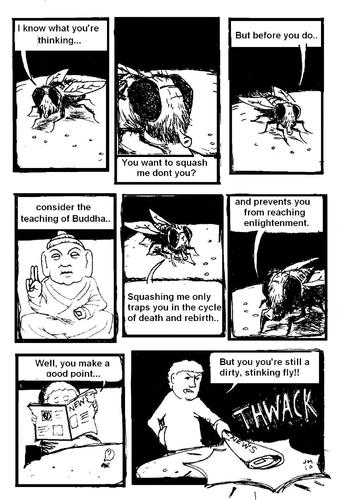 Cartoon: Philosophical Fly (medium) by urbanmonk tagged philosophy,religion