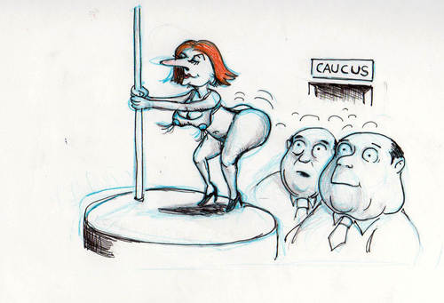 Cartoon: Private Dancer (medium) by urbanmonk tagged labour,leadership,julia,gillard