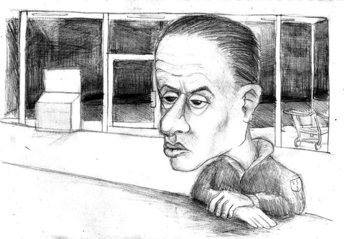 Cartoon: The Late Night Security Guard (medium) by urbanmonk tagged lonliness
