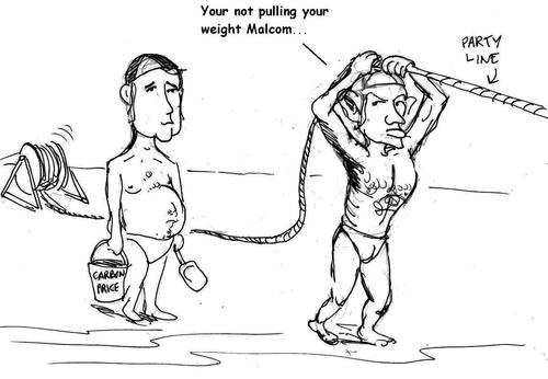 Cartoon: The Party Line (medium) by urbanmonk tagged environment,politics