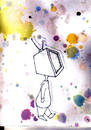 Cartoon: Colour TV head (small) by urbanmonk tagged random