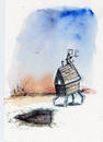 Cartoon: leaving home (small) by urbanmonk tagged housing,capitalism,environment,economics,loneliness,refugees