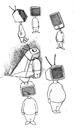 Cartoon: TeeVee Heads (small) by urbanmonk tagged drawing