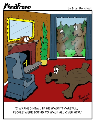 Cartoon: MINDFRAME (medium) by Brian Ponshock tagged bear,rug
