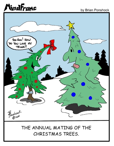 Cartoon: MINDFRAME (medium) by Brian Ponshock tagged christmas,tree
