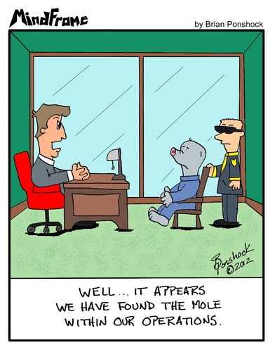 Cartoon: MINDFRAME (medium) by Brian Ponshock tagged mole,espionage