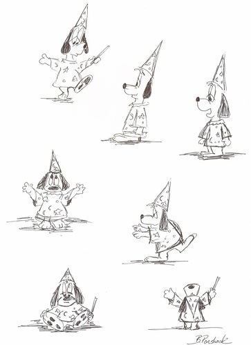 Cartoon: The Wizard (medium) by Brian Ponshock tagged magic,dog