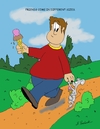 Cartoon: Friends (small) by Brian Ponshock tagged friendship,icecream,walking