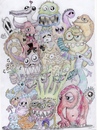Cartoon: Monsters In Love (small) by tochlo tagged monster,love,freaks