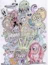 Cartoon: Monsters In Love (small) by tochlo tagged monster,love,freaks
