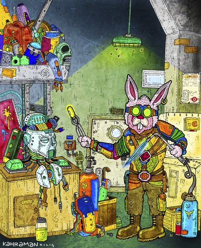 Cartoon: i_rabbit (medium) by kahramankilic tagged kahramankilic