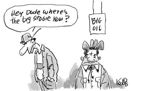 Cartoon: Big Oil (medium) by John Meaney tagged oil,big,cigar