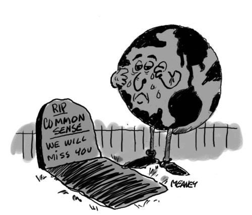 Cartoon: Common Sense (medium) by John Meaney tagged world,grave,burial